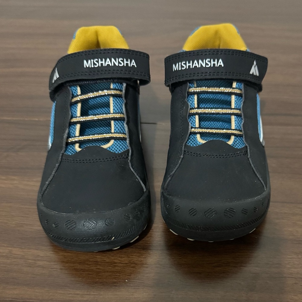Mishansha Kids Black and Blue hiking Shoes EU size 33 US size 1.5
